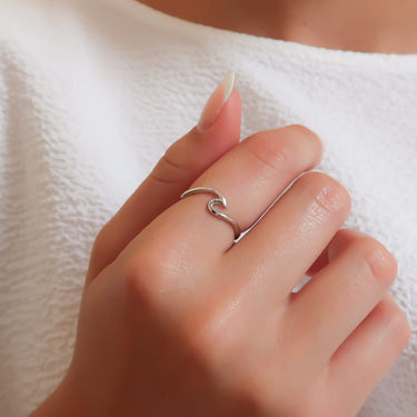 Silver Wave Ring